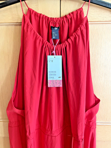 Satin maxikleid rot - gr., 40