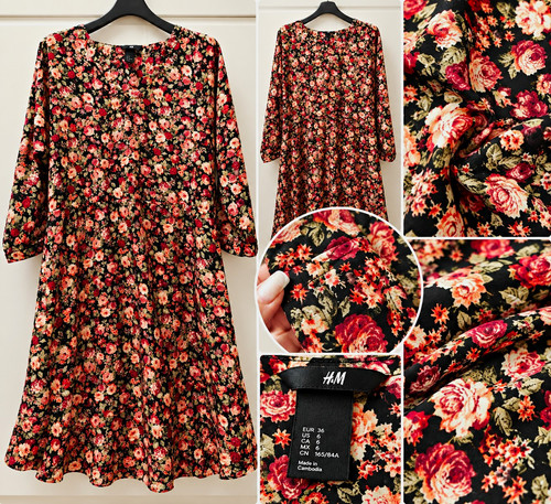 Damen maxikleid blumen - h&m,