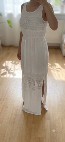 Kleid boho weiß - weiß, creme
