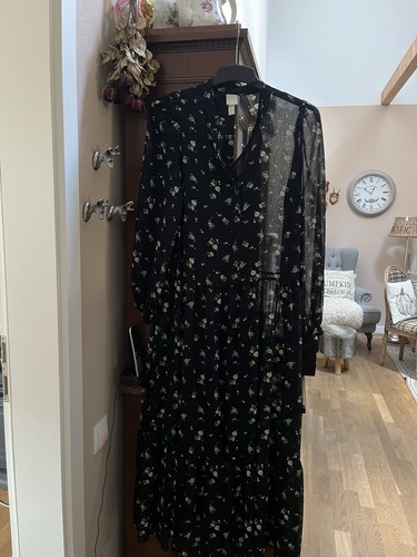 Kleid chiffon s schwarz - kleid,